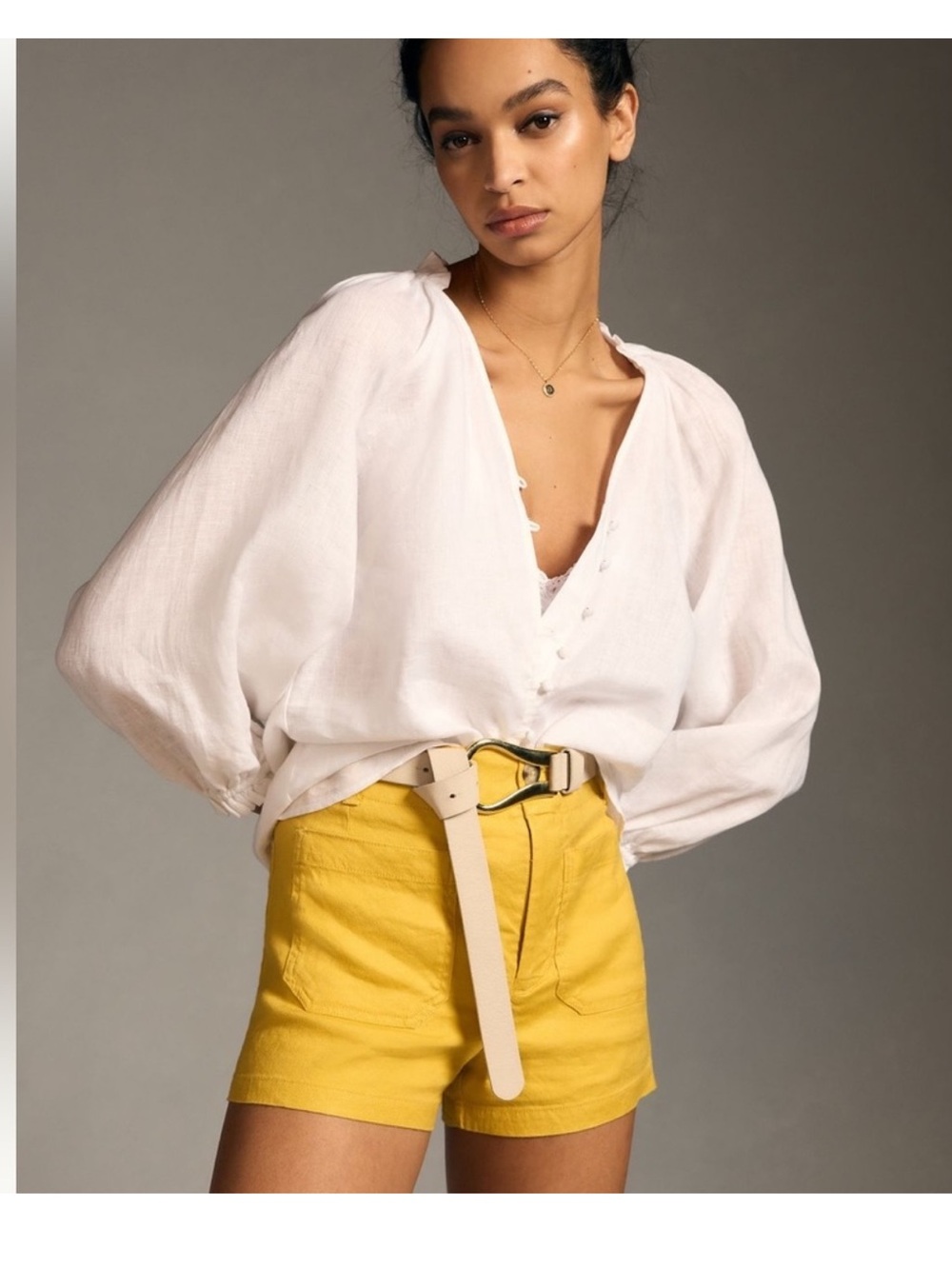 Maeve Colette Shorts Linen Anthropologie Patch Pocket 25